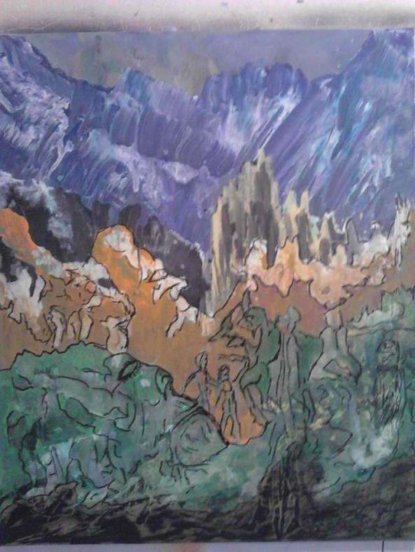 Lorsque nous abandonnons nos dieux, pour que les dieux reviennent, tableau peint par Hermann Cebert