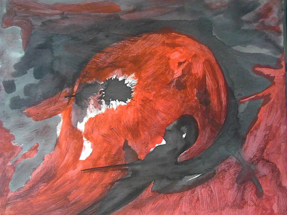 Le messager ou l'ange de la révolte, tableau peint par Hermann Cebert