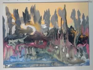 Point d'une parcelle de feu de l'inachevé, tableau peint par Hermann Cebert 